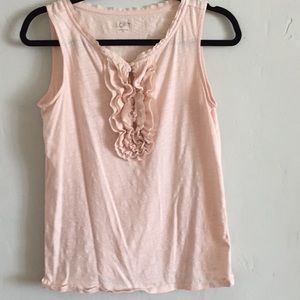 Loft ruffle tank